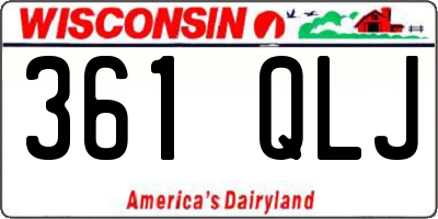 WI license plate 361QLJ