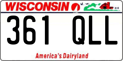 WI license plate 361QLL