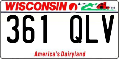 WI license plate 361QLV