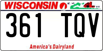 WI license plate 361TQV