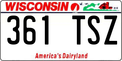 WI license plate 361TSZ