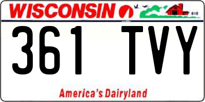 WI license plate 361TVY