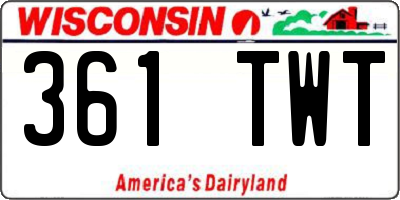 WI license plate 361TWT