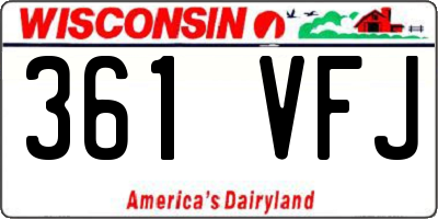 WI license plate 361VFJ