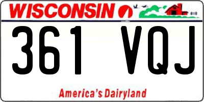 WI license plate 361VQJ