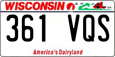 WI license plate 361VQS
