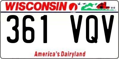 WI license plate 361VQV