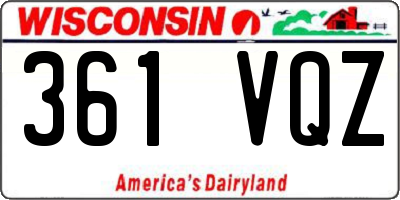 WI license plate 361VQZ