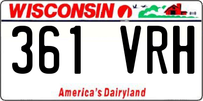 WI license plate 361VRH