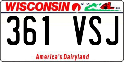 WI license plate 361VSJ