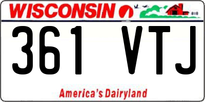 WI license plate 361VTJ