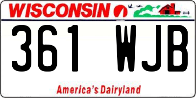 WI license plate 361WJB
