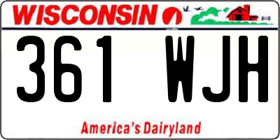 WI license plate 361WJH