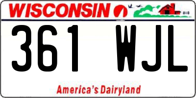 WI license plate 361WJL