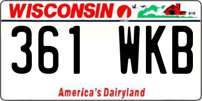 WI license plate 361WKB