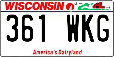 WI license plate 361WKG