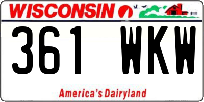 WI license plate 361WKW