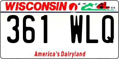 WI license plate 361WLQ