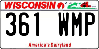 WI license plate 361WMP