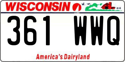 WI license plate 361WWQ