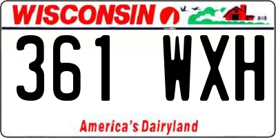 WI license plate 361WXH