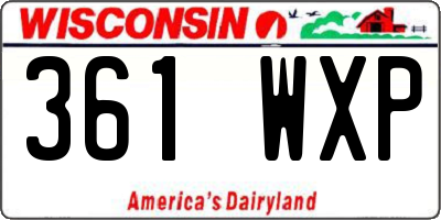 WI license plate 361WXP
