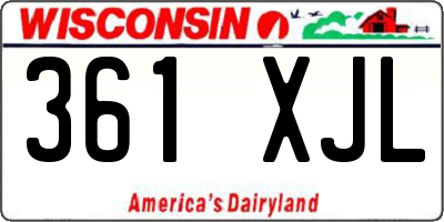 WI license plate 361XJL