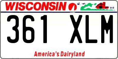 WI license plate 361XLM