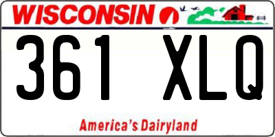 WI license plate 361XLQ