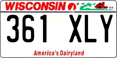 WI license plate 361XLY
