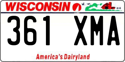 WI license plate 361XMA