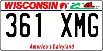 WI license plate 361XMG