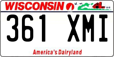 WI license plate 361XMI