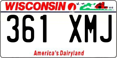 WI license plate 361XMJ