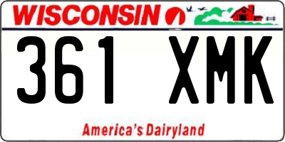 WI license plate 361XMK