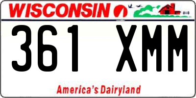 WI license plate 361XMM