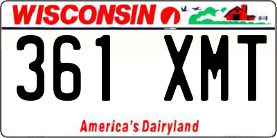 WI license plate 361XMT
