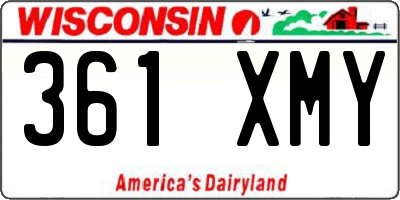 WI license plate 361XMY