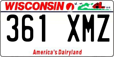 WI license plate 361XMZ