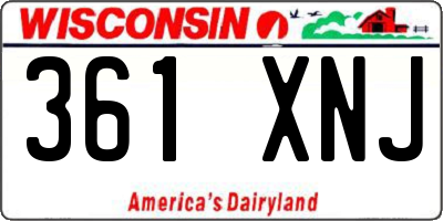 WI license plate 361XNJ