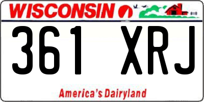 WI license plate 361XRJ