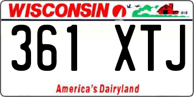 WI license plate 361XTJ