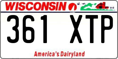 WI license plate 361XTP