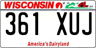 WI license plate 361XUJ