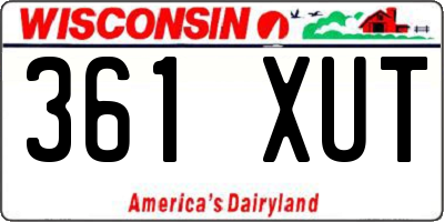 WI license plate 361XUT