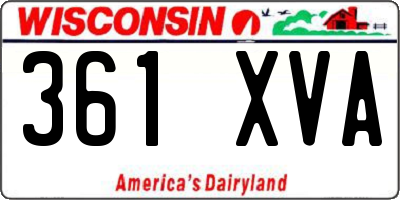 WI license plate 361XVA