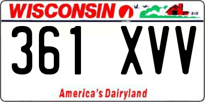 WI license plate 361XVV