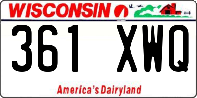 WI license plate 361XWQ
