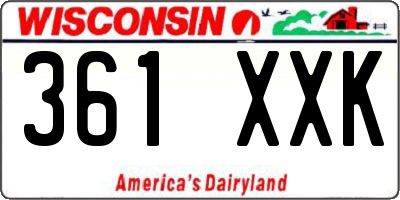 WI license plate 361XXK