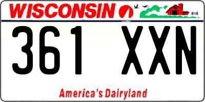 WI license plate 361XXN